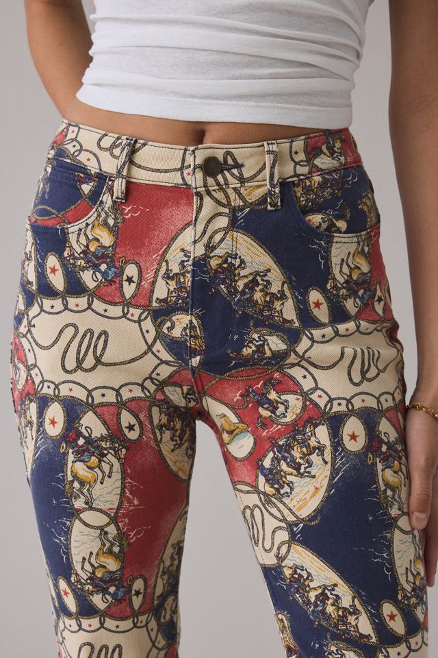 Wrangler Printed High-Rise Bootcut Jeans #2