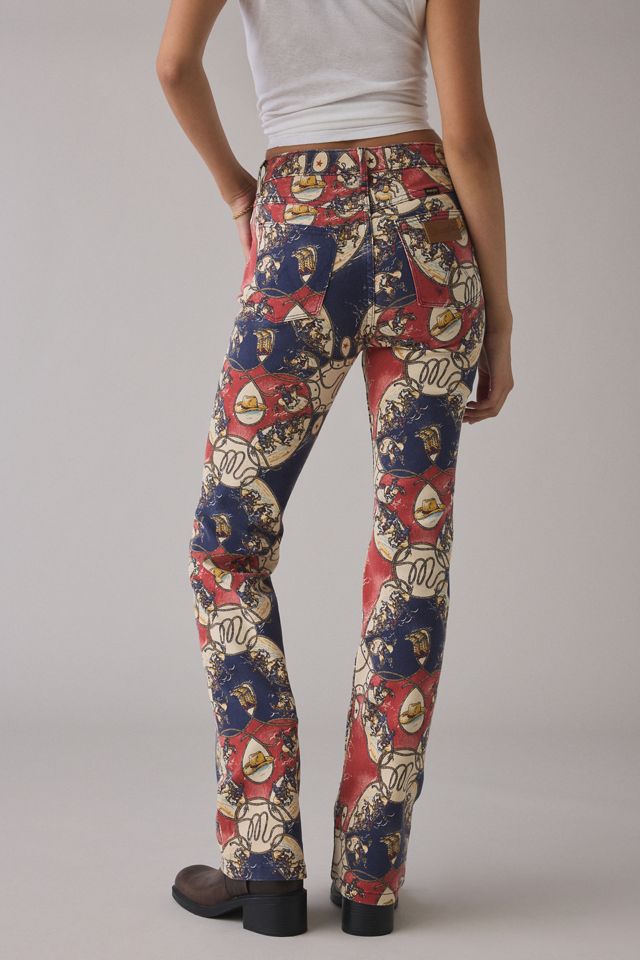 Wrangler Printed High-Rise Bootcut Jeans #3