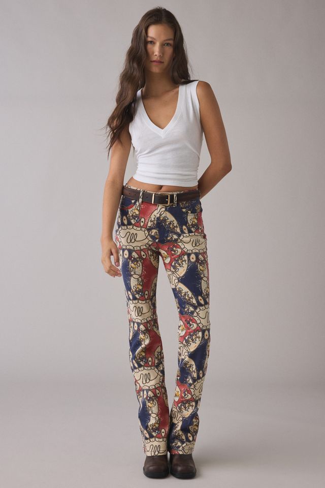 Wrangler Printed High-Rise Bootcut Jeans #5