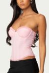 Edikted Deirdre Mesh Lace Up Corset