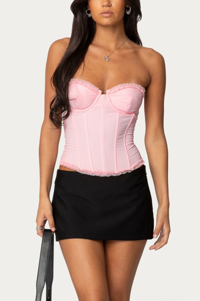 Edikted Deirdre Mesh Lace Up Corset