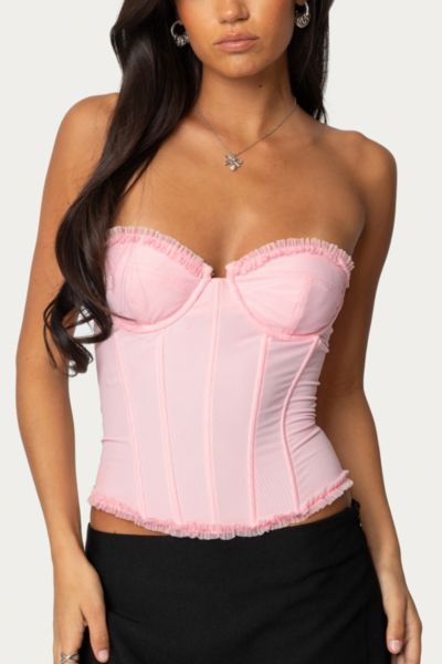 Edikted Deirdre Mesh Lace Up Corset
