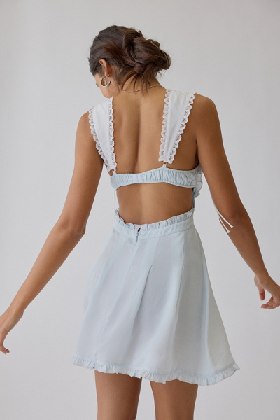 For Love & Lemons UO Exclusive Holland Satin Mini Dress