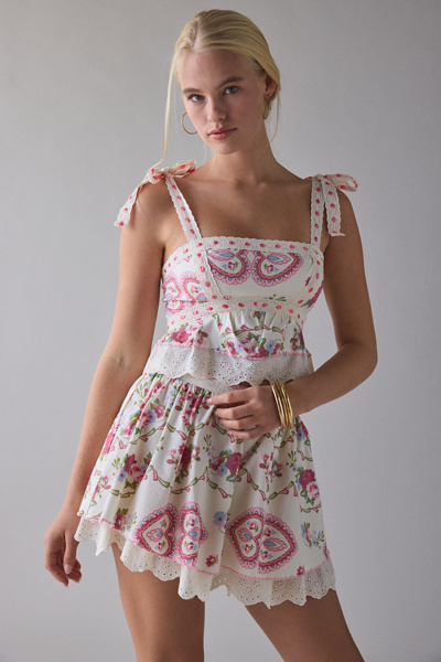 Kimchi Blue Love Notes Cropped Top & Mini Skirt Set in Assorted, Women’s at Urban Outfitters