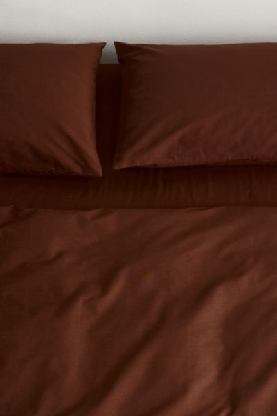 Bed Threads Organic Cotton Percale Pillowcase Set In Espresso At Urban Outfitters