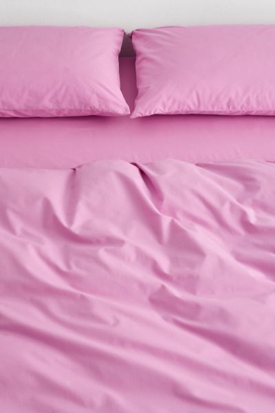 Bed Threads Organic Cotton Percale Pillowcase Set In Bubblegum At Urban Outfitters In Pink