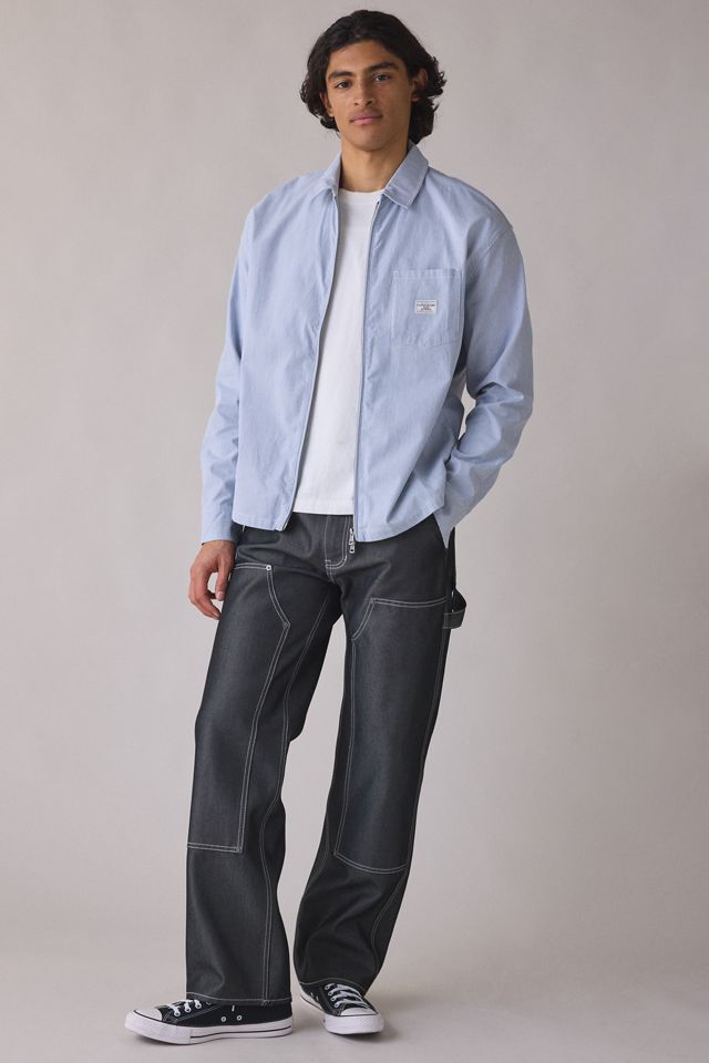 GUESS JEANS Zip Front Long Sleeve Shirt | Urban Outfitters