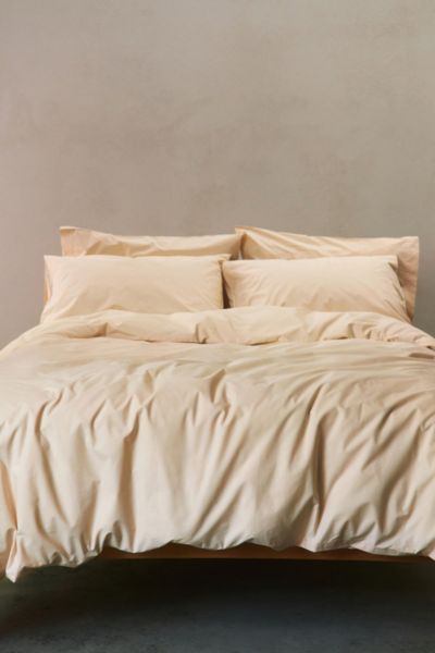 Bed Threads Organic Cotton Percale Bedding Set In Vanilla At Urban Outfitters In Neutral