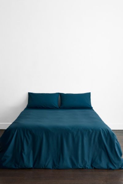 Bed Threads Organic Cotton Percale Bedding Set In Aegean At Urban Outfitters