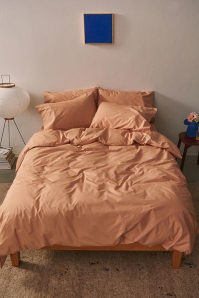Bed Threads Organic Cotton Percale Bedding Set In Butterscotch At Urban Outfitters
