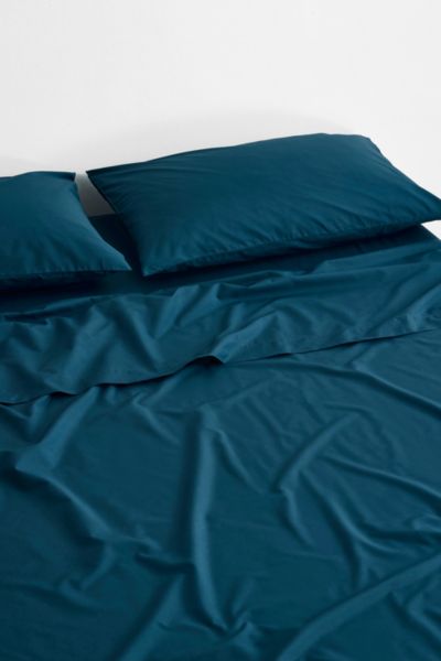 Bed Threads Organic Cotton Percale Sheet Set In Aegean At Urban Outfitters
