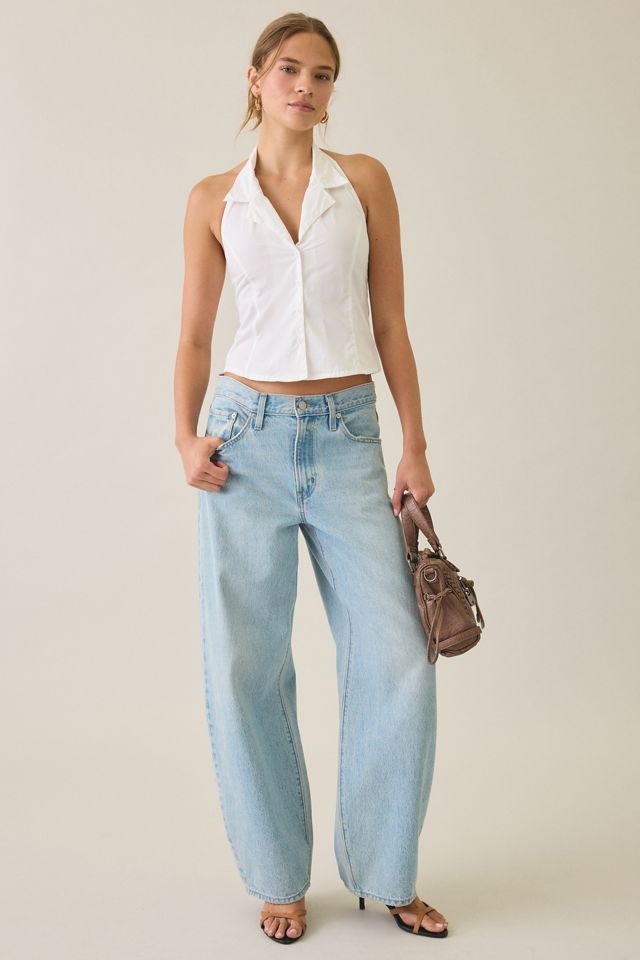Motel Mikanu Collared Halter Neck Button-Down Top #4