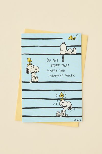Peanuts Do What Makes You Happy Snoopy Birthday Card