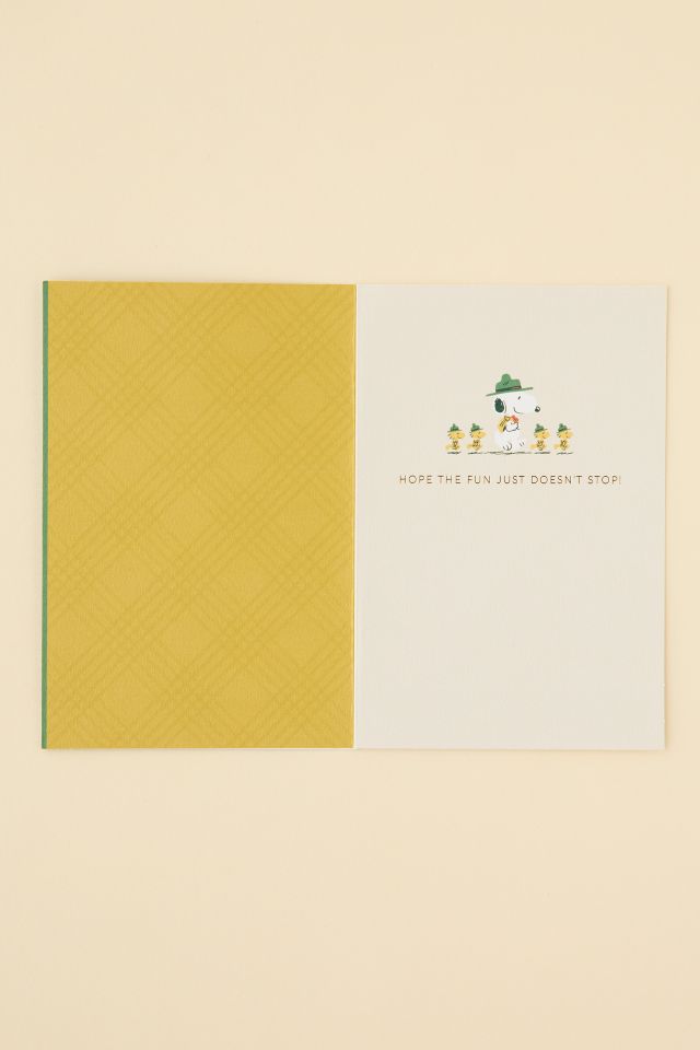 Peanuts Beagle Scouts Snoopy Birthday Card #1