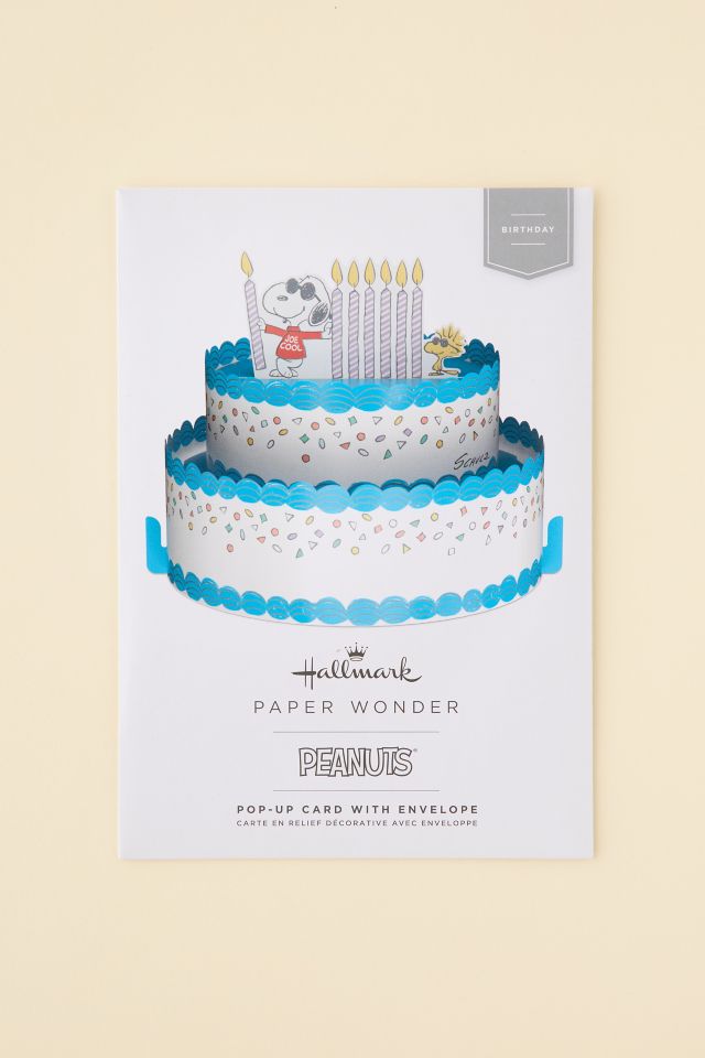 Peanuts Joe Cool Snoopy Cake 3D Pop-Up Birthday Card #2