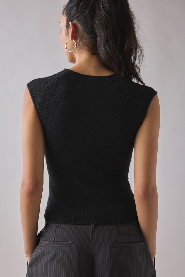 Kimchi Blue Icon Button Cap Sleeve Cropped Cardigan #3