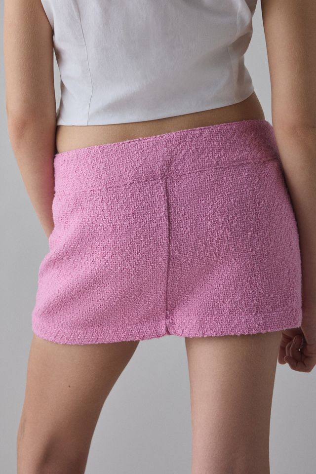 Kimchi Blue New Day Tweed Low-Rise Mini Skort | Urban Outfitters