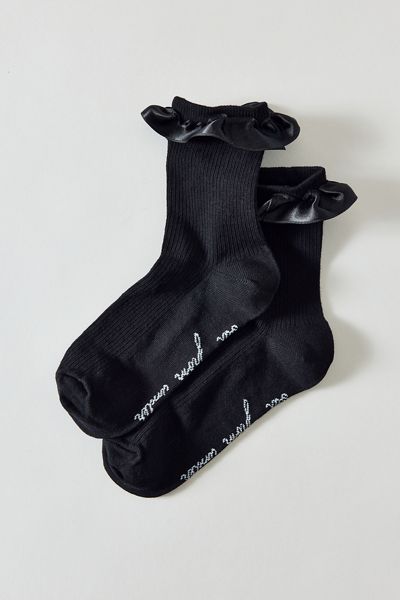 Out From Under Satin Trim Crew Socks