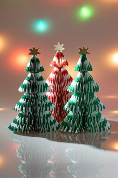 Meri Meri Striped Honeycomb Paper Tree Set