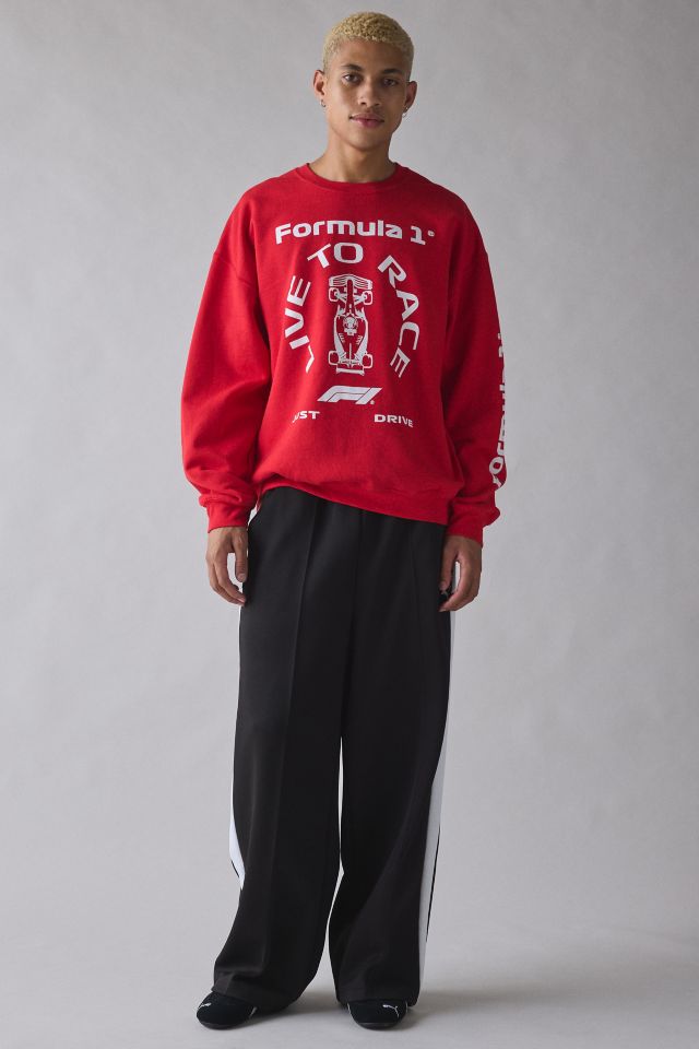 F1 White Car Graphic Crew Neck Sweatshirt #2