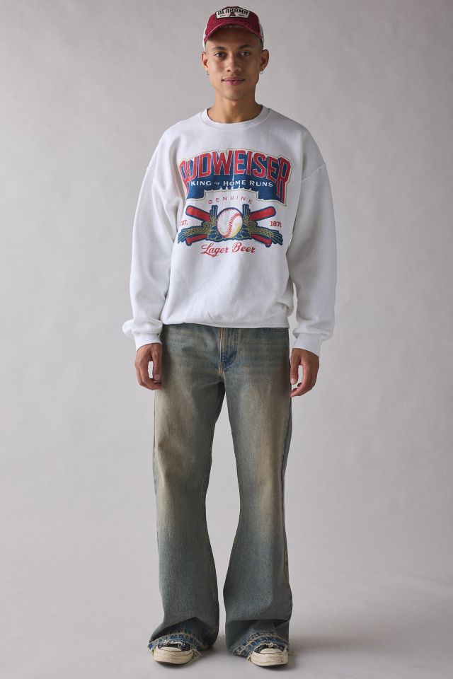 Budweiser King Of Home Runs Graphic Crew Neck Sweatshirt #2