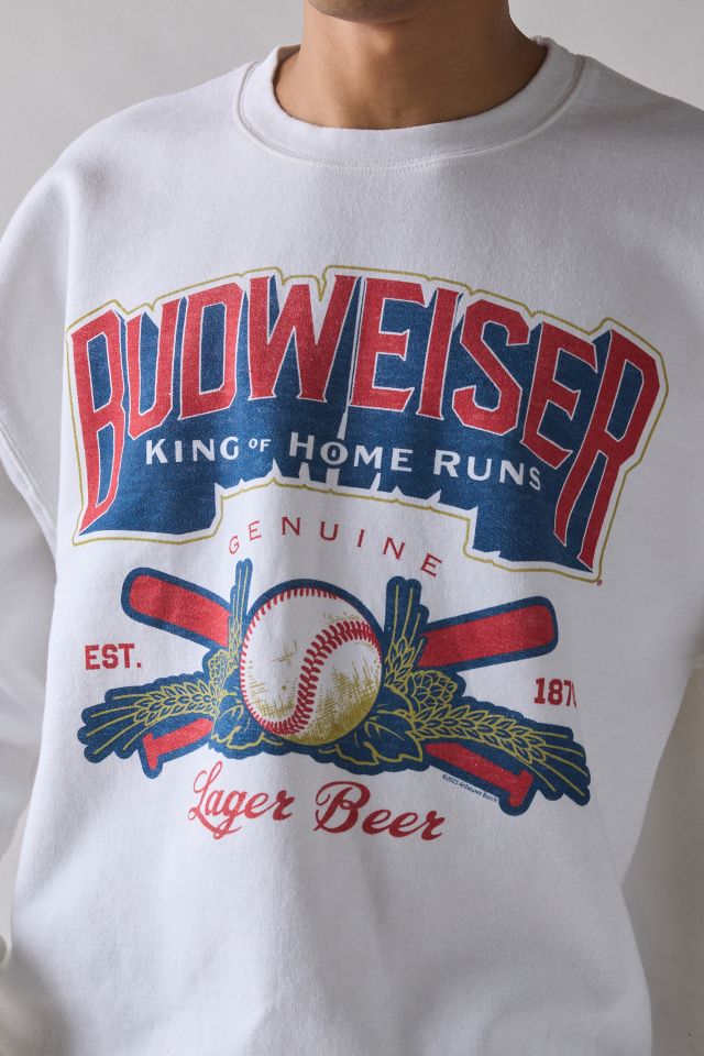 Budweiser King Of Home Runs Graphic Crew Neck Sweatshirt #3