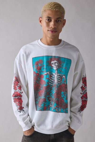 Grateful Dead Bertha Roses Graphic Crew Neck Sweatshirt