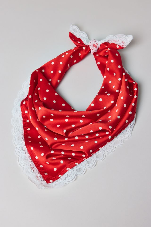 For Love & Lemons UO Exclusive Polka Dot Silky Scarf #1