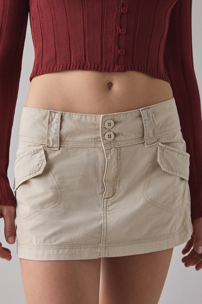 BDG Trail Star Utility Mini Skirt in Beige, Women's at Urban Outfitters