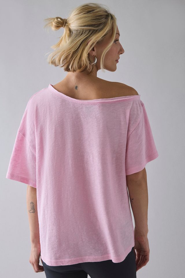 BDG Courtney Graphic Off-The-Shoulder Oversized Tee #2