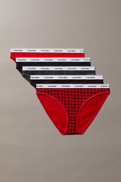 Calvin Klein Modern Logo 5-Pack Low Rise Bikini Undies