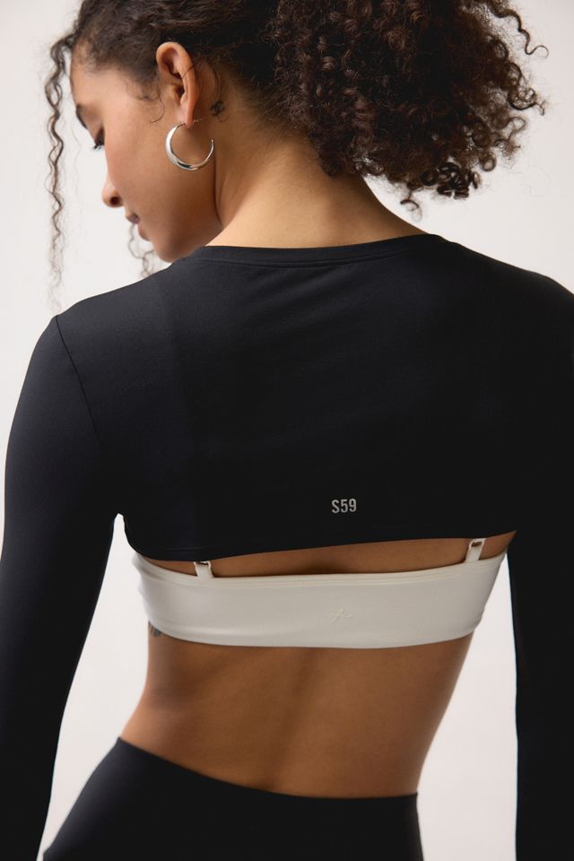 Splits59 Amelia Airweight Lite Long Sleeve Shrug Top #1