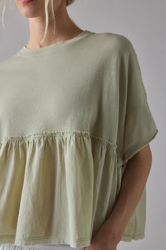 BDG Holly Short Sleeve Cropped Babydoll Tee #2