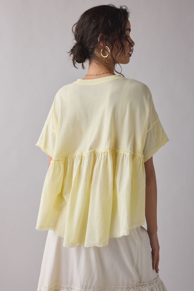 BDG Holly Short Sleeve Cropped Babydoll Tee #1