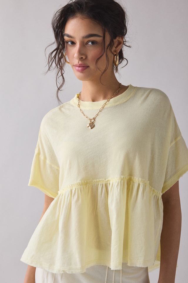 BDG Holly Short Sleeve Cropped Babydoll Tee #2