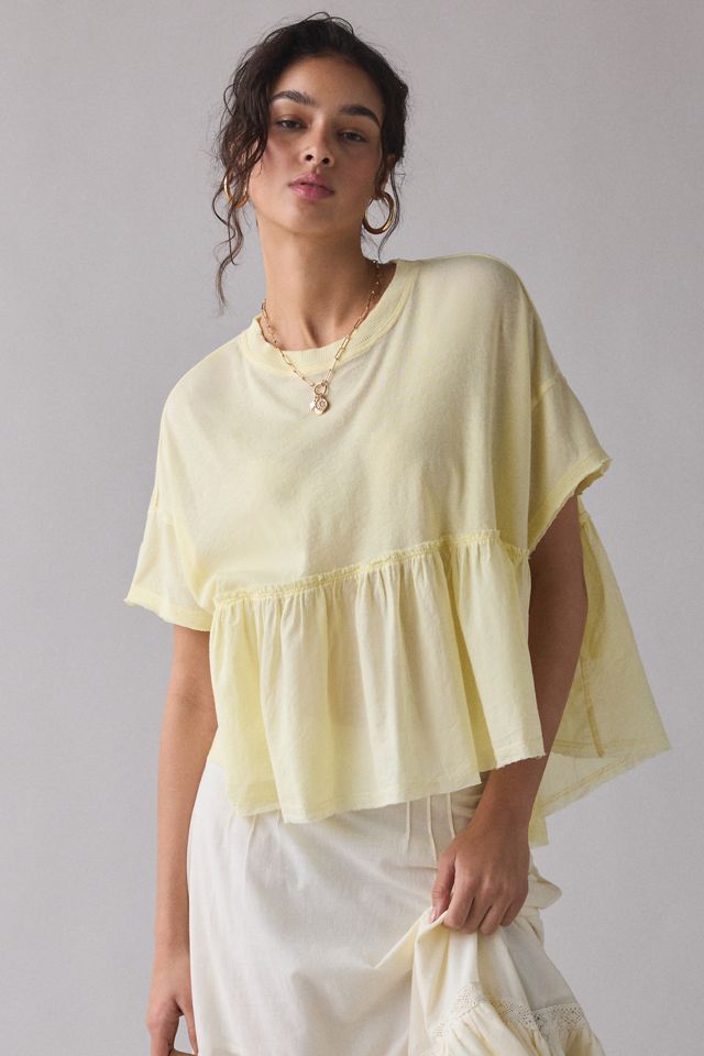BDG Holly Short Sleeve Cropped Babydoll Tee #3