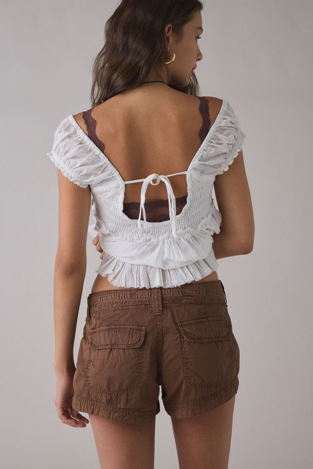 BDG Redwood Utility Tie-Waist Micro Shorts #4