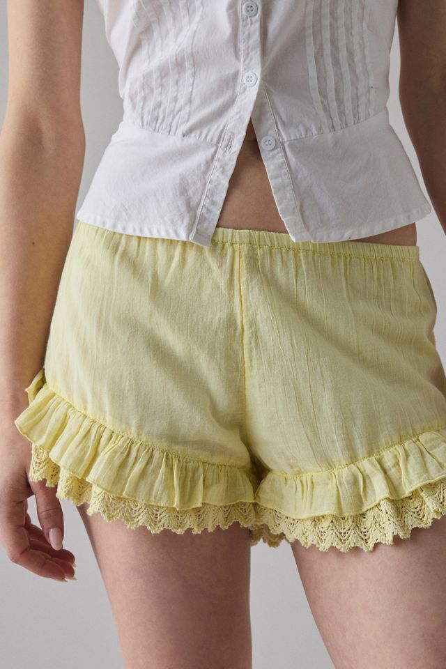 Micro-short Sedona à volants et bordure en dentelle Kimchi Blue #1