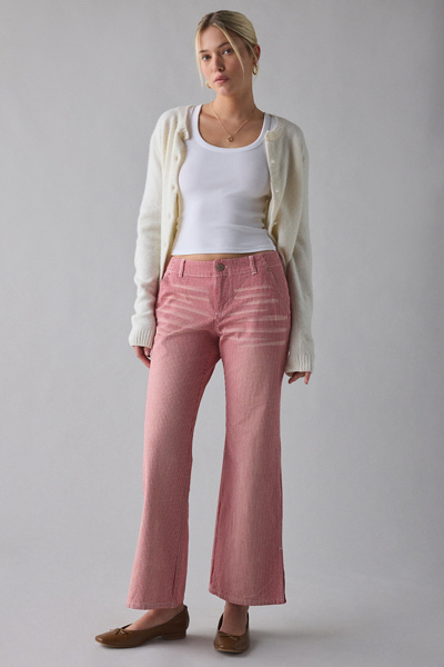 Bdg Silverlake Mid-rise Straight Leg Pant In Red, Women's At Urban Outfitters In Pink
