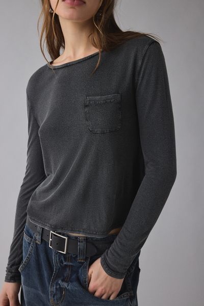 T-shirt à manches longues en jersey tricoté BDG Bowery Harper