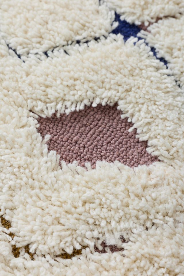 Camden Diamond Shaggy Wool Rug #2