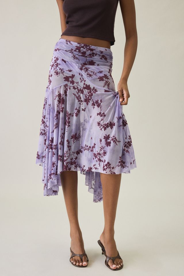 Kimchi Blue Jessica Asymmetric Low-Rise Midi Skirt #1