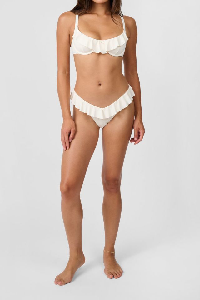WeWoreWhat Ruffle Balconette Bikini Top #4