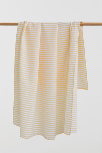 Magiclinen Beach Towel In Striped In Yellow At Urban Outfitters