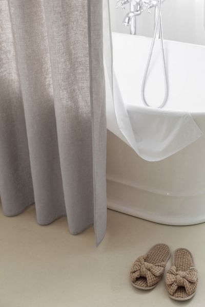 Magiclinen Shower Curtain In Light Grey At Urban Outfitters In Gray