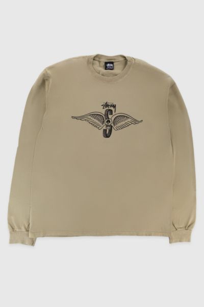 Stussy Skull Wings LS Tee Pigment Dyed | Urban Outfitters