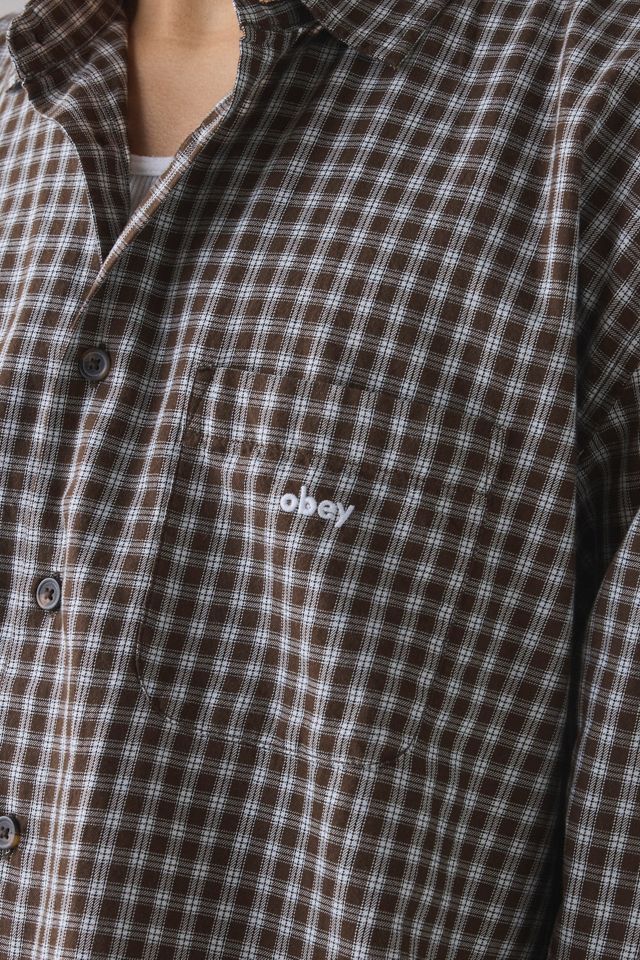 Chemise tissée à manches longues OBEY Andy Bigwig #3