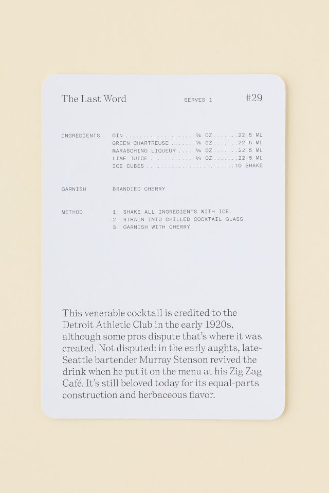 The Cocktail Cabinet: Gin Recipe Card Set #3