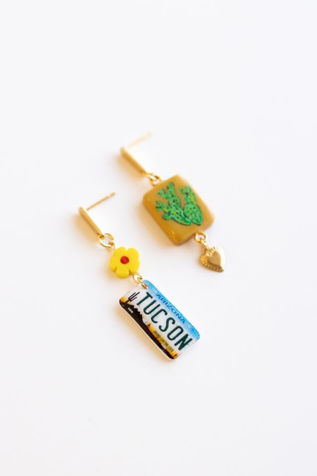 Sigfus Designs Tucson Cactus Charm Earrings #1