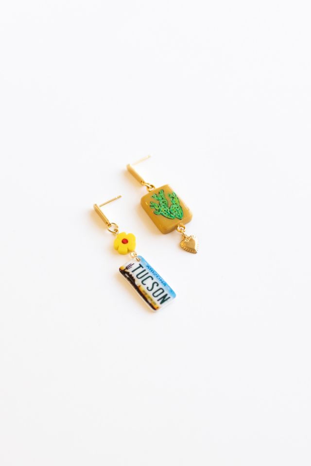 Sigfus Designs Tucson Cactus Charm Earrings #2